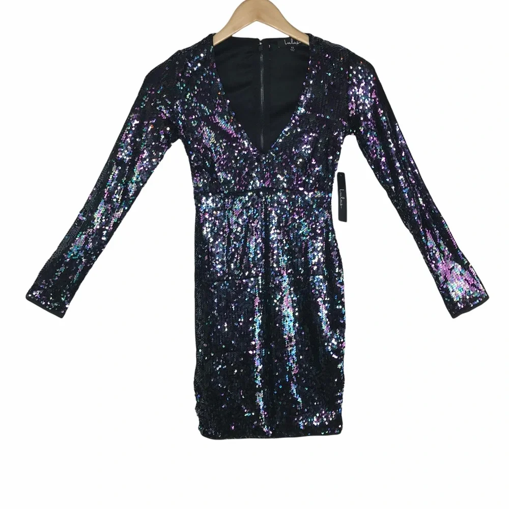 Lulus Lookin' Slick Sequin‎ Bodycon Dress NWT (XS)